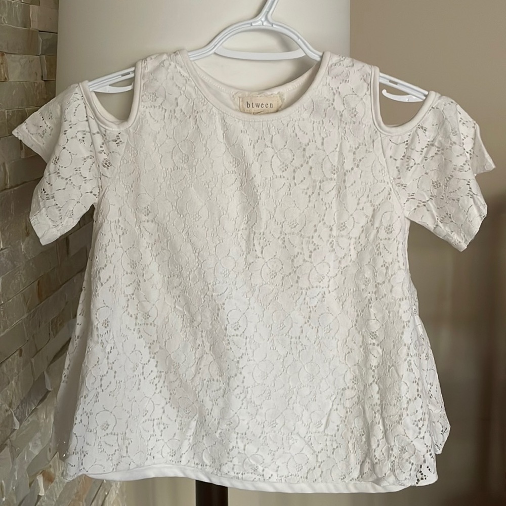 Btween lace cold shoulder top